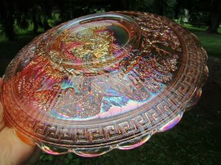 Imperial HOMESTEAD ANTIQUE CARNIVAL ART GLASS CHOP PLATE MARIGOLD ONE 5