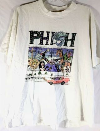 Phish T Shirt Years Eve Concert Tour Pollock Single Stitch Size Xl 1993