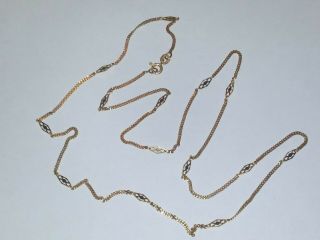 Vintage Designer Signed Balestra 18k Carat 750 Solid Gold Necklace 4.  5 Grams 23 "