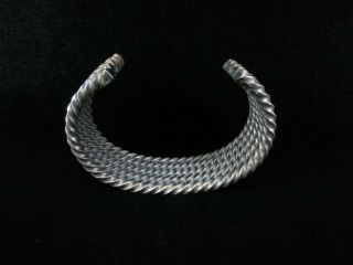 Old Pawn Navajo Bracelet - Coin Silver Cuff 2