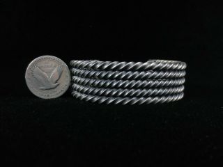 Old Pawn Navajo Bracelet - Coin Silver Cuff 7