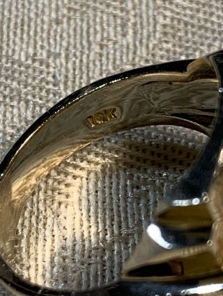 Vintage 10k gold BPOE Elks men ' s ring,  13 grams With Diamond 7