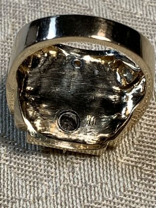 Vintage 10k gold BPOE Elks men ' s ring,  13 grams With Diamond 8