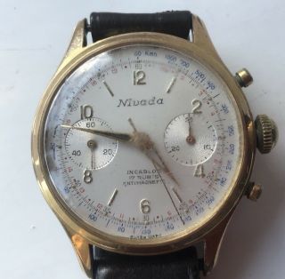 Vintage Nivada Incabloc Mens Wrist Watch - 17 Rubies Swiss