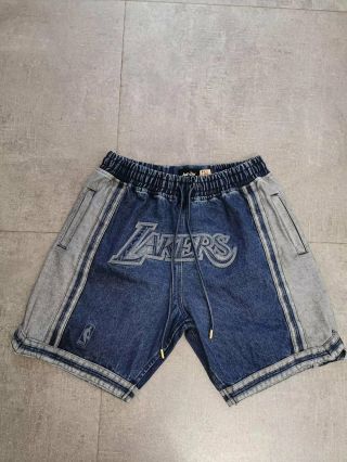 Just Don Mitchell And Ness Vintage Denim Los Angeles Lakers Shorts Lebron James