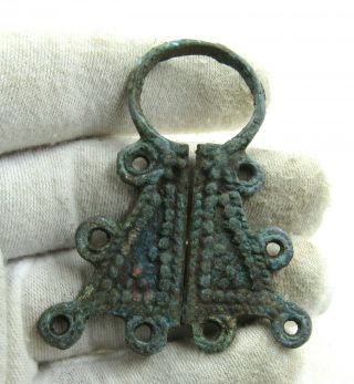 Authentic Medieval Viking Bronze Penannular Omega Brooch - J307