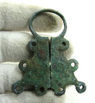 AUTHENTIC MEDIEVAL VIKING BRONZE PENANNULAR OMEGA BROOCH - J307 2