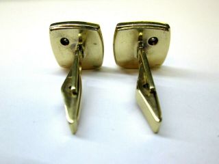 Vintage IBG 14k Yellow Gold.  20ctw 1/5ctw Diamond IB GOODMAN Cufflinks 5