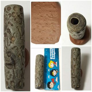 Bactrian Old Schist Stone Cylinderseal Bead