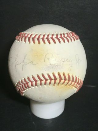 Autographed Single Signed Eppa Rixey Jr Baseball Hof 