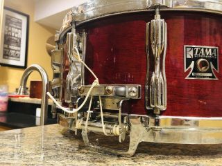 Tama Vintage Superstar snare Drum 6.  5x14 Cherry Wine 2