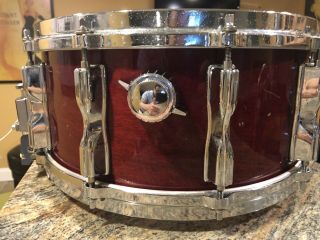 Tama Vintage Superstar snare Drum 6.  5x14 Cherry Wine 9