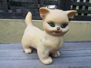 Vtg Rare Mexican Rubber Cat Kitten Squeaky Toy Clone Edward Mobley Squeak Mexico