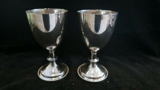 Antique Sterling Silver Chalice Or Goblets Shrubsole London York