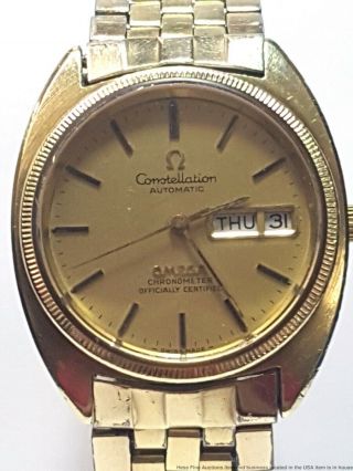Vintage Omega Constellation Automatic Day Date Chronometer Men Watch CD 168 0057 2
