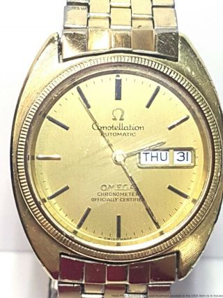 Vintage Omega Constellation Automatic Day Date Chronometer Men Watch CD 168 0057 3