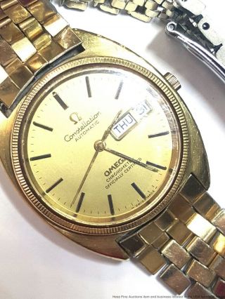 Vintage Omega Constellation Automatic Day Date Chronometer Men Watch CD 168 0057 8