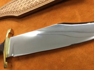 Vintage 1960s Gil Hibben Manti UT Bowie knife custom over 17” long 9