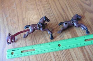 Cast Iron Horses For A Horse And Buggy Carriage Wagon Toy Vintage Part
