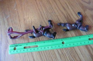 Cast Iron Horses For a horse and buggy carriage wagon toy vintage part 2