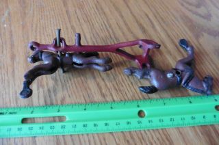 Cast Iron Horses For a horse and buggy carriage wagon toy vintage part 4