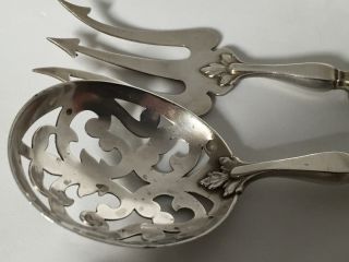 French Silver Hors D ' Oeuvre Serving Set - c1890 - Boxed 6