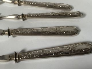 French Silver Hors D ' Oeuvre Serving Set - c1890 - Boxed 9