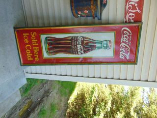 Vintage Coke Sign 1932 54`` Rare 7353