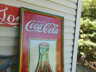 vintage coke sign 1932 54`` rare 7353 7
