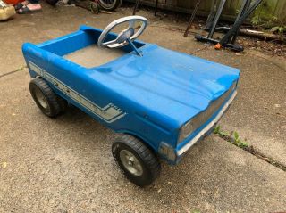 VINTAGE MURRAY PINTO RALLY PEDAL CAR BLUE 2