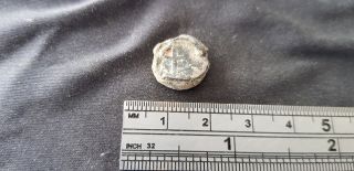 Very rare Post Medieval Lead seal with Crucifix, .  L2d 3