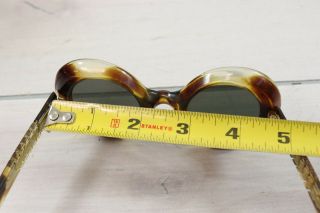 Vintage 1960 ' s Mod Bug Eye Oval Sunglasses Womens Italy Tortoise Oversize Retro 10