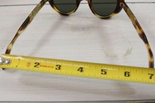 Vintage 1960 ' s Mod Bug Eye Oval Sunglasses Womens Italy Tortoise Oversize Retro 11