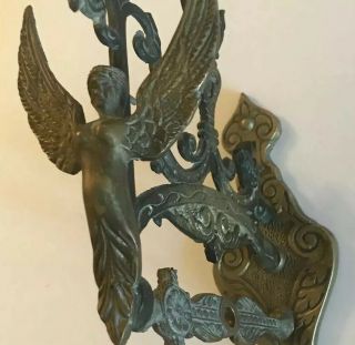 Vintage Angel Cast Brass,  Old House Plate.  Architectural