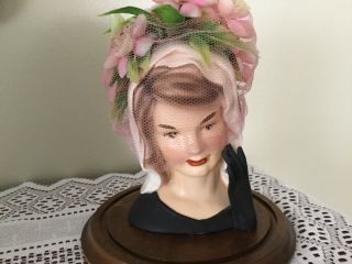 Vtg.  Porcelain Jacqueline JACKIE KENNEDY in mourning Headvase Head Vase E - 1852 10