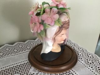 Vtg.  Porcelain Jacqueline JACKIE KENNEDY in mourning Headvase Head Vase E - 1852 3
