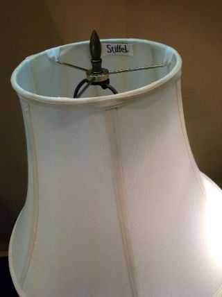 Vtg Extremely Rare Stiffel Brass Lenox Porcelain Table Lamp Mid Century 24 