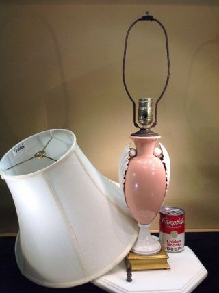 Vtg Extremely Rare Stiffel Brass Lenox Porcelain Table Lamp Mid Century 24 