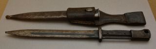 Vintage Wwii Kar 98 Mauser Bayonet With Scabbard And Frog