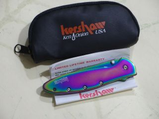 Kershaw Leek Rainbow 1660vib With Pouch Dec 05 Vintage Collectible
