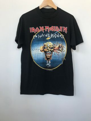 Vintage 1988 Iron Maiden Can I Play With Madness Vtg 80’s Tee T - Shirt