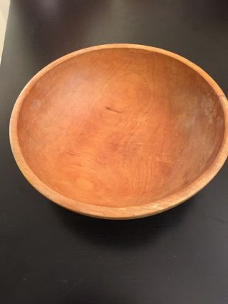 Vintage Wooden Bowl 10 " X 3 1/2“ Made In Japan