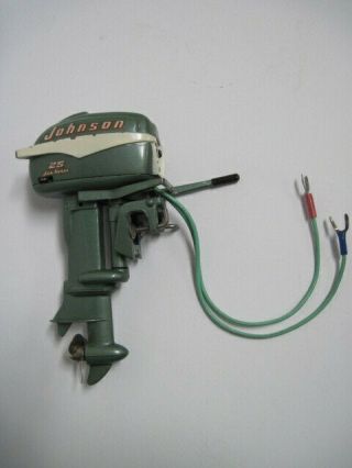 Vintage Johnson 25 Sea Horse Toy Outboard Boat Motor Pond Boat - Great