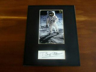 Buzz Aldrin 2nd Man On The Moon Apollo 11 Signed Auto Vintage Matted Cut Jsa