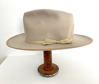 Vtg 40s Stetson Twenty - Five Western Fedora 7 1/8 Open Road Cowboy Hat Wide Brim