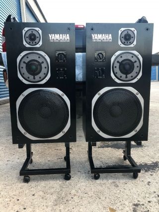 Vintage Yamaha Ns - 1000m Studio Monitors Weight 72lb Each With Stand