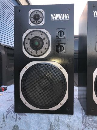 Vintage Yamaha NS - 1000M Studio Monitors weight 72lb Each With Stand 3