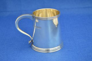 Asprey Solid Silver Tankard - London 1957 - Christening Gift - Baptism - Cup