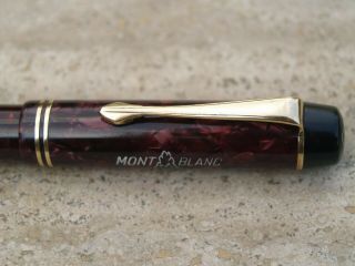 VINTAGE VERY RARE RED MARBLED MONTBLANC 333 ½ FOUNTAIN PEN 1930’s 10