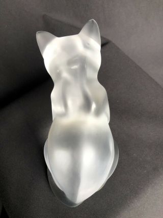 Lalique Vintage New/Old Stock Opalesant “Grooming Cat” Figurine 8